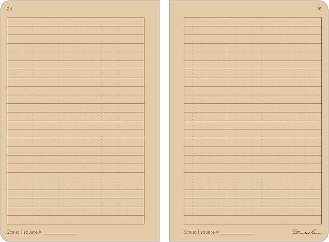 Rite in the Rain Weatherproof Stapled Notebook, 4.625" x 7", Tan Cover, Universal Pattern, 3 Pack (No. 971TFX)