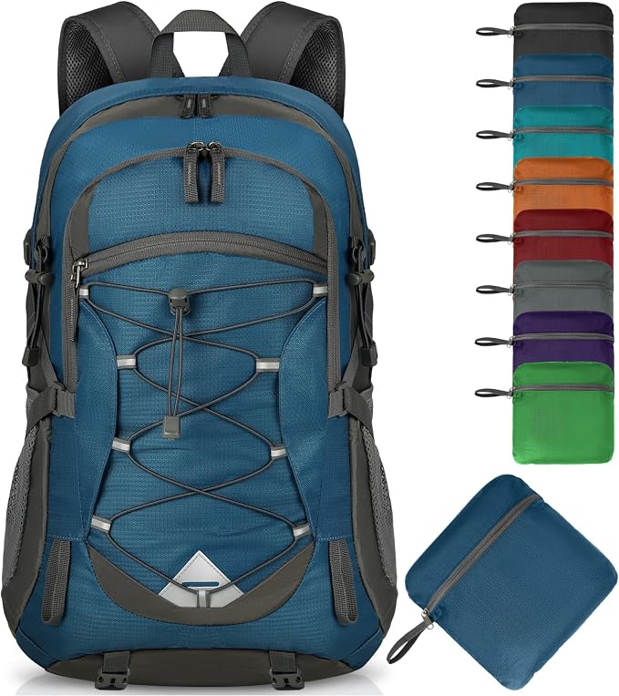 IGOLUMON Hiking Backpack 40L Packable Lightweight Camping Daypack Men Women | Multi-compartment storage Water-resistant Foldable Nylon Material Hiking Day pack for Camping Cycling Outdoor