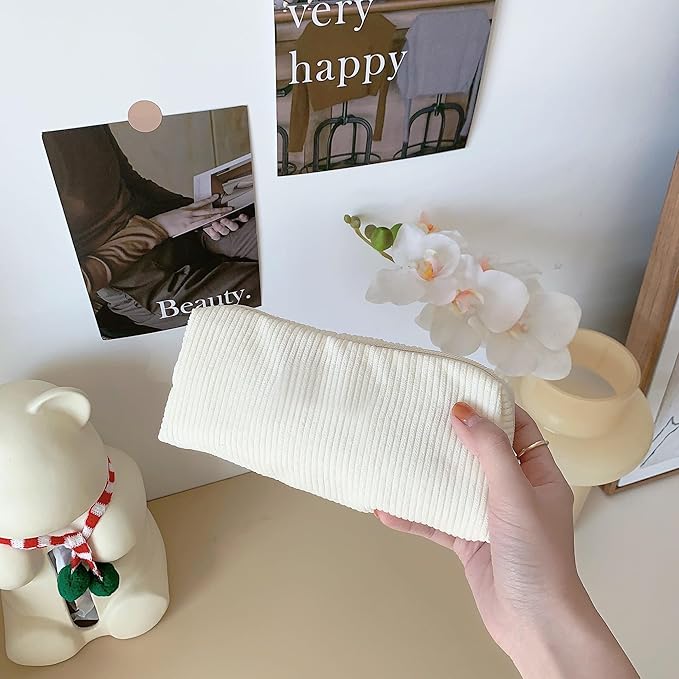 Cute Pencil Case Aesthetic Student Pencil Pouch Coin Pen Pouch Cosmetic Bag Office Stationery Organizer For Kids Teen School