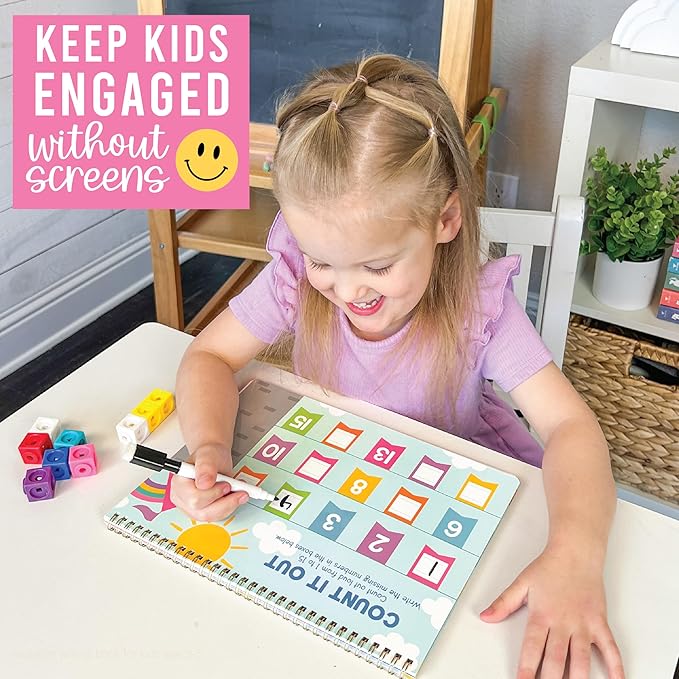 Hadley Designs Preschool Learning Activities - Dry Erase Letter Tracing for Kids Ages 3-5, Preschool Workbooks Age 3-4, Dry Erase Writing Practice for Kids Age 3-5, ABC Tracing Books for Kids Ages 3-5