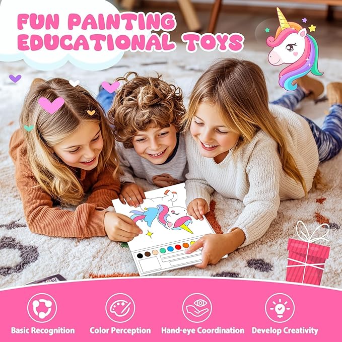 AGGKKY Paint with Water Coloring Books for Kids Toddlers Mess Free Watercolor Painting Sets Arts and Crafts for Kids 3+ Travel Activities Birthday Stocking Stuffers Toy Gift