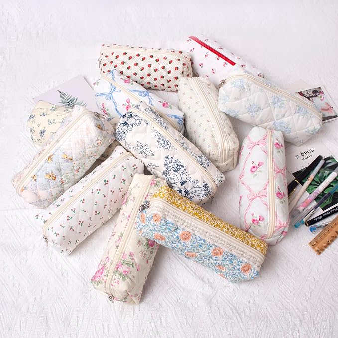 Pencil Case Pen Case Office College School Storage Bag Pouch Holder Box Organizer Makeup Pouch Cosmetic Bag Aesthetic Cute Pencil Case for Girls Boys Kids (ZP)