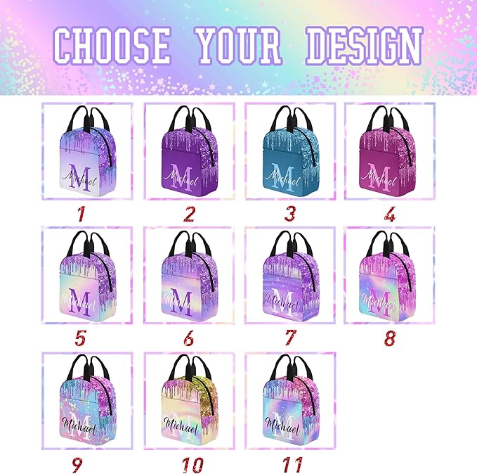 M YESCUSTOM Custom Teen Girls School Backpack, Personalized Name Kids Bookbag for Girls Boys Elementary Middle School Bags Travel Laptop Backpack Casual Daypacks