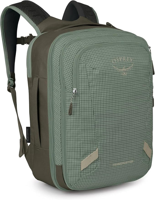 Osprey Transporter 26+6 Travel Pack - Expandable Personal Item Backpack with Laptop Sleeve - Lightweight Daypack, Pine Leaf Green