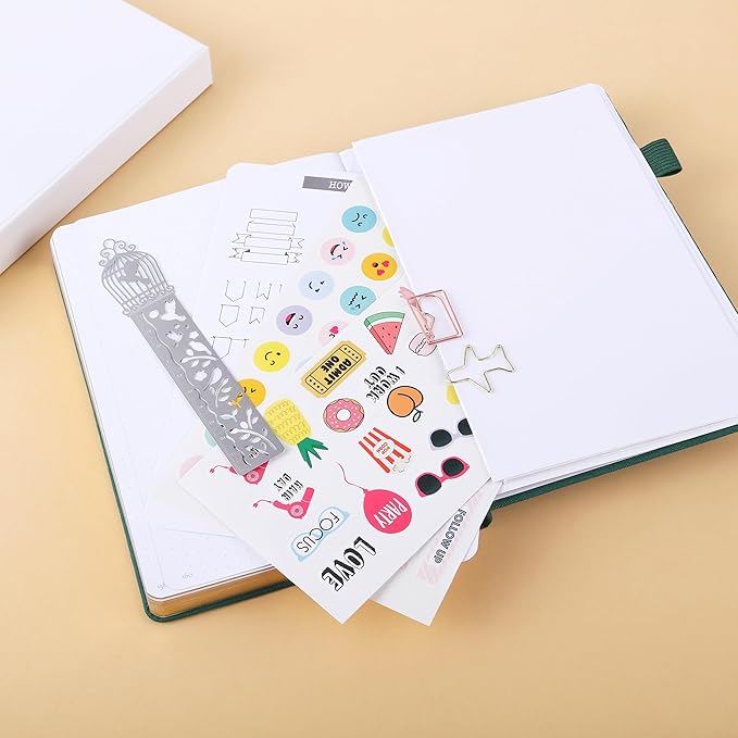 A5 Bullet Dotted Journal Notebook | 160gsm Thick Bleedproof Paper, Lay Flat Binding, 160 Numbered Pages | Hard Cover Dot Grid Notebook/Bullet Journals for Creatives & Professionals(Solar system)