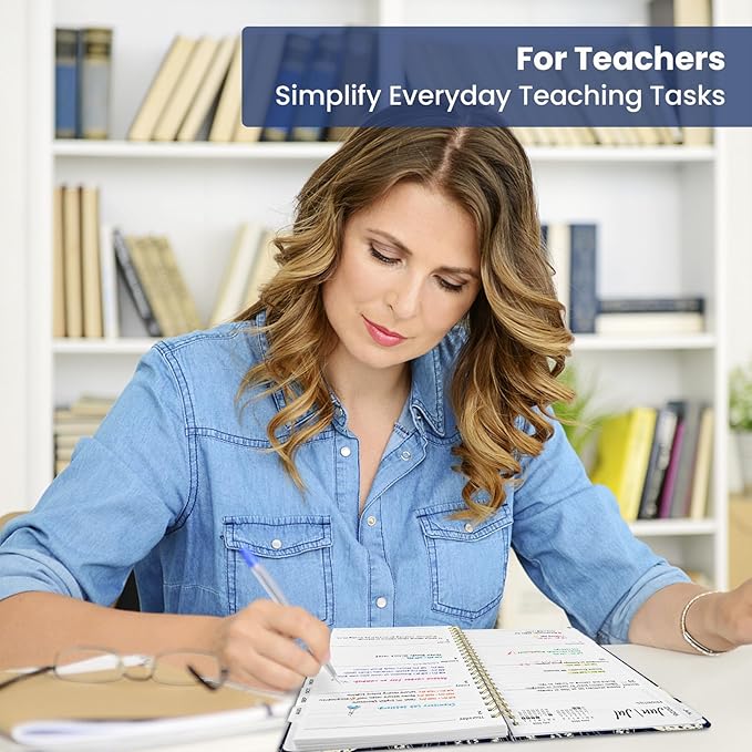 Planner 2026-2027, Academic Year Weekly and Monthly Calender Planner, from Jul 2026 - Jun 2027, Spiral Bound School Planning Book, Perfect for Teacher, Student, Women & Men, A5 (6.3" x 8.5"), Midnight Jellyfish