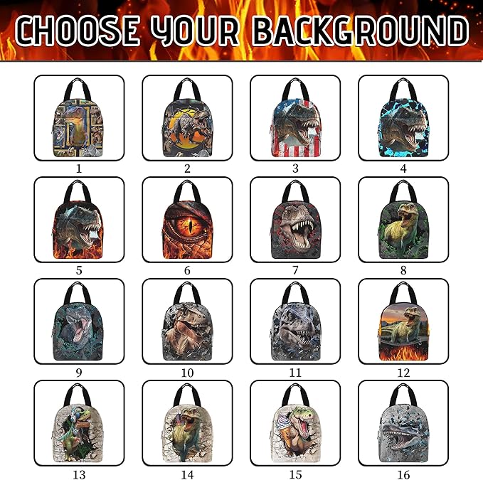 M YESCUSTOM Custom Dinosaur Backpack for Boys Personalized Elementary Boys Backpack with Name, Kids School Bookbag Shoulder Bag Multi Travel Backpack Casual Daypack Bag for Teenager School Camping