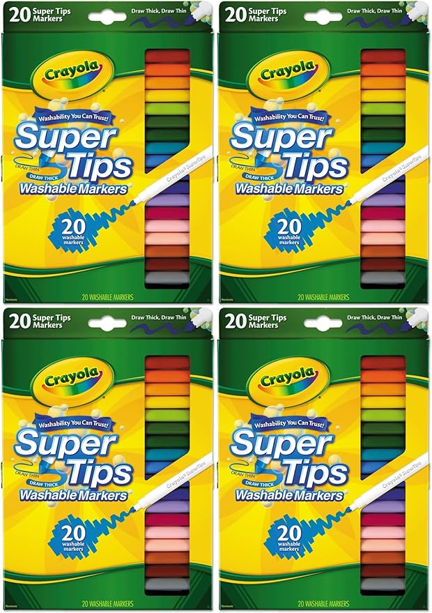 Crayola 58-8106 20CT Super Tips Marker (Pack of 4)
