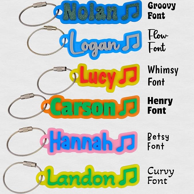 SuperFineDeesigns Bag & Water Bottle Name Tag