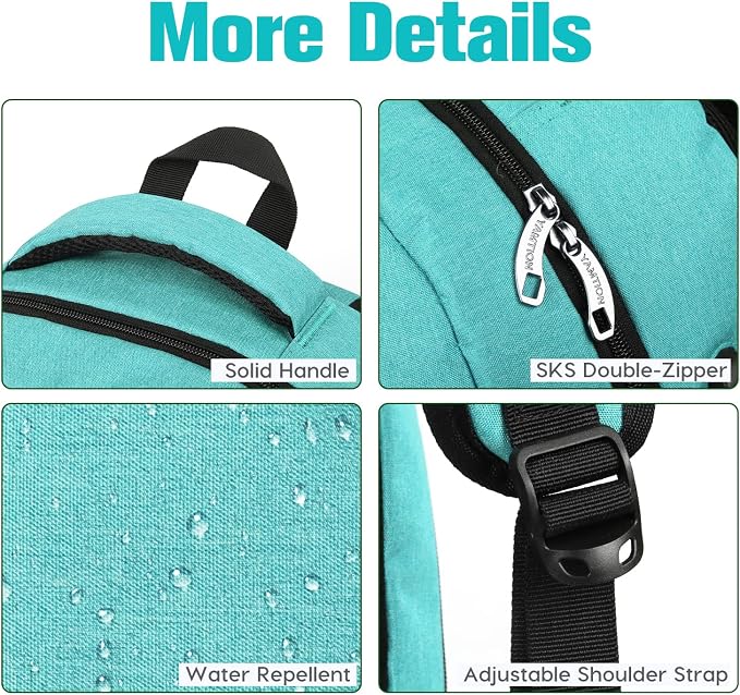 YAMTION School Backpack for Teen Girls and Boys,Laptop Bookbag for College with USB Charging Port,Green