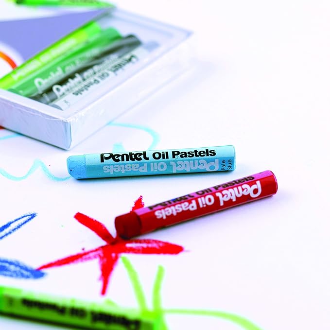 Pentel Arts Oil Pastels, 16 Color Set (PHN-16)(Pack of 96, 1536 Count Total)