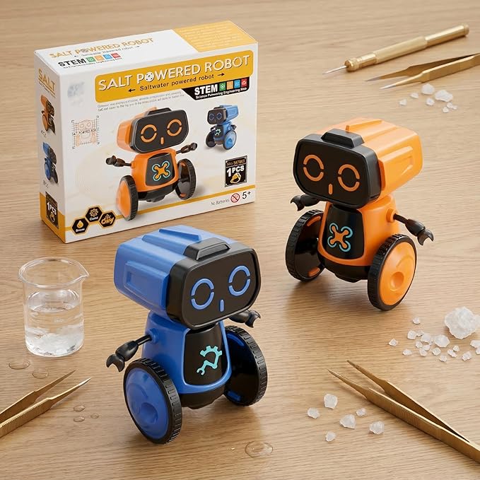 Science Saltwater-Powered Robot Kit, No Batteries Required, DIY Toys, Scientific Experiments, Creative Toy, Environmental Protection, for Festival Boys & Girls