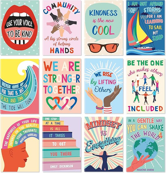 Sweetzer & Orange Inspirational Notebook Set. 24 Journal Notebooks for Women and Kids. 3.5 x 5” Growth Mindset Stocking Stuffers for Kids, Teacher Supplies for Classroom, Bible Journaling Supplies