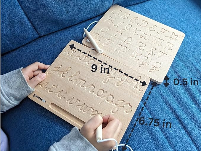 Montessori Alphabet Tracing Boards Alphabet Letters ABC Tracing (Cursive)