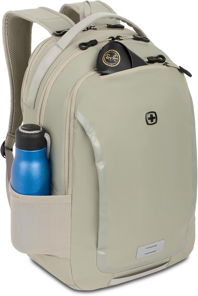SwissGear Shield Laptop Backpack, Sage Gray, 18.5"x12"x6"