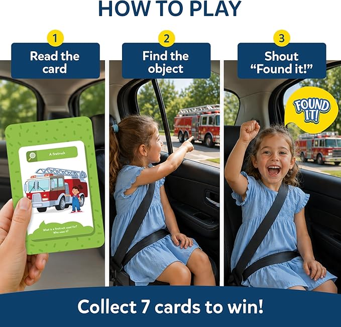 Skillmatics Scavenger Hunt Card Game - Found It Travel, Learning Toy, Educational Game Collections, Gifts for Kids, Boys, Girls and Families, for Ages 4, 5, 6, 7, Perfect for Home, School, Playdates