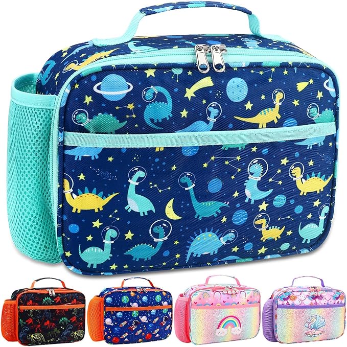 RHCPFOVR Kids Lunch Bag - Insulated Lunch Box for Boys Girls,Washable Lunch Bag and Reusable Toddler Leak-proof Lunchbox for School and Daycare