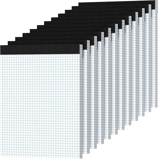 Ciphyfee Graph Paper 8.5 X 11, 12 Pack, 4x4 Quad Ruled, Grid Paper Pad 8-1/2" X 11", Grid Pad 8.5 X 11.75, Engineering Notebook, Easy Tears Off, White 70 Gsm Graft Paper