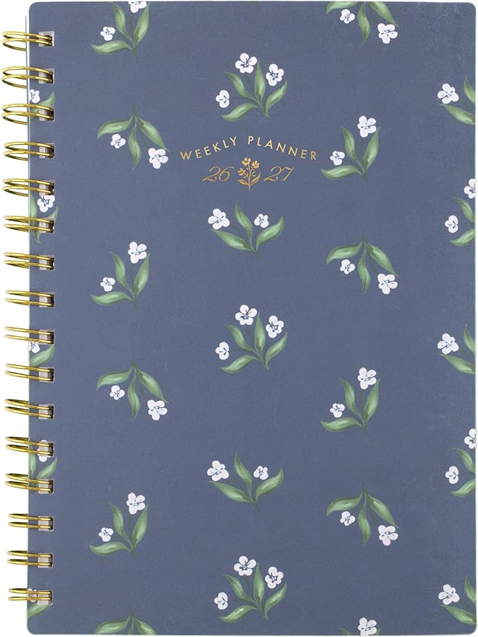 Cambridge Planner 2026-2027 Weekly & Monthly Academic 12-Month July-June, 5-1/2" x 8-1/2", Cherrywood Lane, Cosmo Garden (CL17-200A)