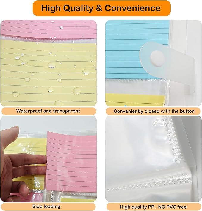 3x5 Index Card Holder, Holds 200 Pieces Cards, Clear Card Binder, Flashcard Organizers and Notecard Holder, Organizer Book Binder for Note, Study and Recipe (3x5)