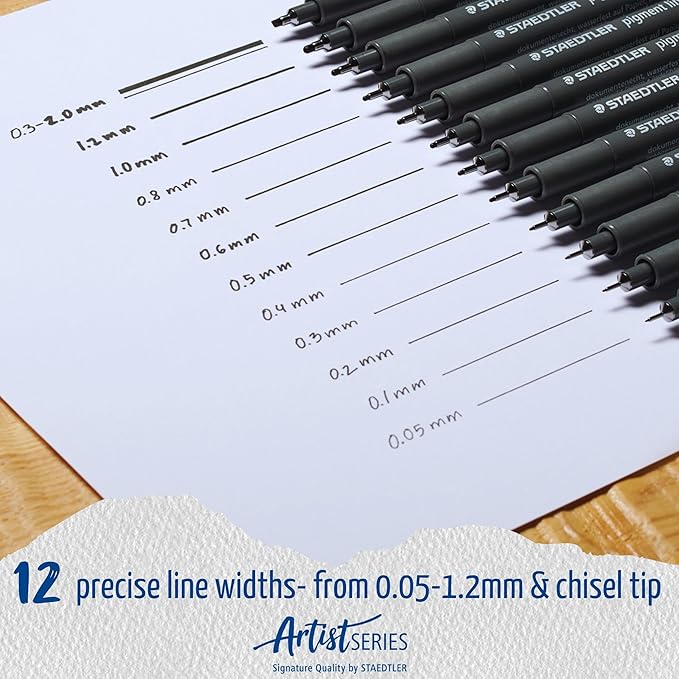 STAEDTLER Pigment Liner Bonus Sketch Set of 6 Liners for the Regular Price of 4(2 free), 308 SB6P