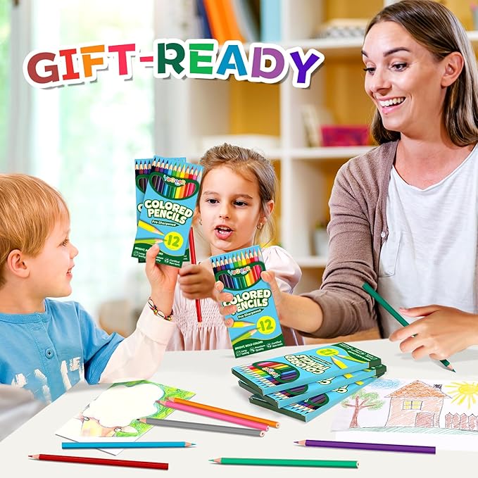 YEGEER Colored Pencils Bulk, 12 Assorted Colors, 100 Packs Pre-sharpened Coloring Pencils Set for Kids and Adult, Teachers Essential Classroom Prizes, Back to School Supplies (1200)