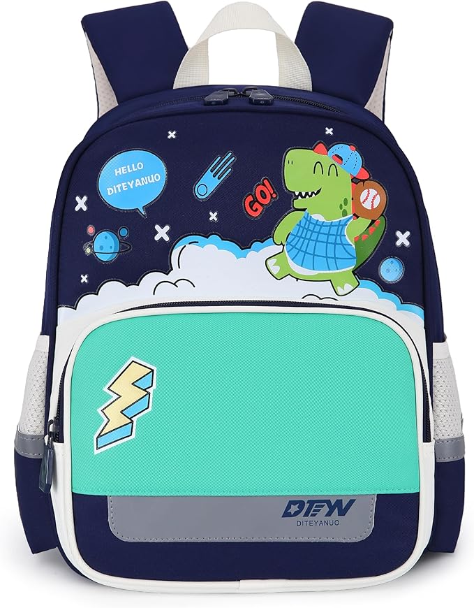 ZHANAO Dinosaur Backpack for Boys Bookbag for Toddler Kids 3-5 Boys School Bags Lightweight Preschool Backpack