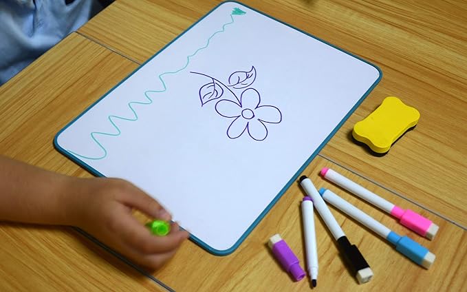 Dry Erase Lapboard Double Sided, Dry Erase Board with Lines for Kids, Small Whiteboard for Home & School