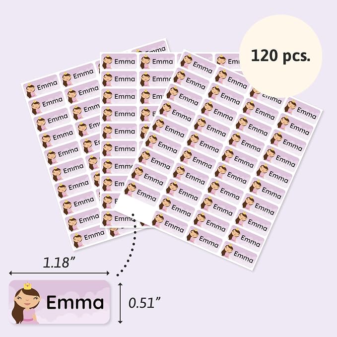 Iron-On Name Labels & Clothing Labels for Nursing Home (120) – Iron On Name Tags & Name Labels for Clothing & Clothes, School & Daycare – Waterproof - Fairytale
