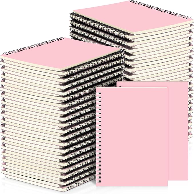 Yahenda 18 Pcs Spiral Notebooks, 1 Subject, Wide Ruled, Pink