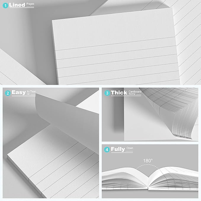 20 Pack Note Pads 50 Sheets Small Notepads 4x6 Inch Lined Writing Memo Pads for Home Office School Refills Scratch Pads with Pad Narrow Ruled Mini Pocket Writing Pads of Paper for Students and Teacher