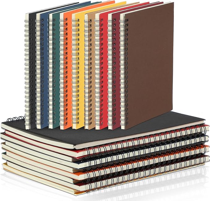 Yahenda 18 Pcs Spiral Notebooks, 1 Subject, Wide Ruled, Multi Color