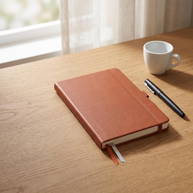 AHGXG Lined Journal Notebook, 160 Numbered Pages, A5 Size (5.7'' x 8.3'')