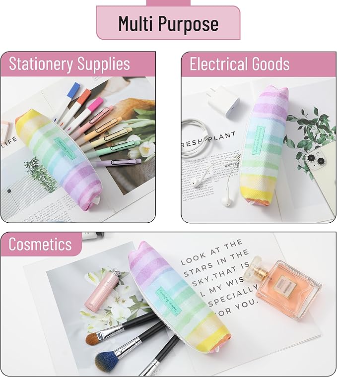 Mr. Pen- Cute Pencil Case Pouch, Multipurpose Canvas Bible Pencil Pouch, Smooth Zipper, Premium Material, Neat Stitches, Ideal for Stationery, Cosmetics, Electronics, School, Office, Travel