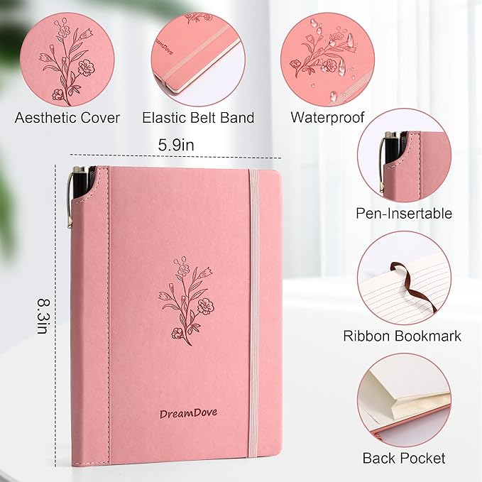2026 Planner Undated Weekly Planner Notebooks A5 Week Plan Notepad Size 5.5'' X 8.1'' Inner Pocket ,Lined and Notes, No Dated Weekly To Do List Planner Notebook With Goal & Habit Tracker Organizer 100GSM Thick Paper, Pen Holder， Perfect For Office Home...