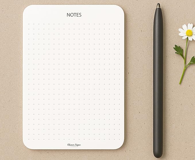 CLEVER SIGNS Memo Pads A6 Size (5.8" x 4.1") – 4-Pack, 50 Sheets Each, Premium Quality Paper with Cardboard Back Support – Perfect for Planning, Note-taking, Journaling, and Organizing
