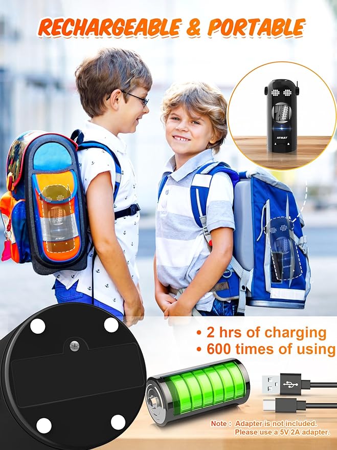 AFMAT Electric Pencil Sharpener Fully Automatic, Colored Pencil Sharpeners for 7-11.5mm Pencils, Rechargeable Hands-Free Robot Sharpener for Classroom, Home, Office, Battery Operated, PSX5EW, Black