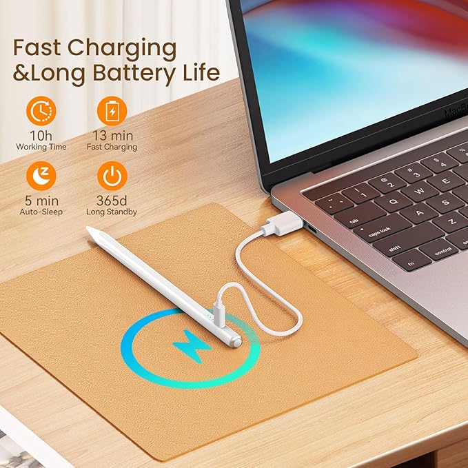 Hastraith Stylus Pen for iPad(2018-2026)-13 Mins Fast Charge with Tilt Sensitivity & Palm Rejection for iPad 11/10/9/8/7/6th Gen, Air 5/4/3/M4/M3/M2, Pro 13"/12.9"/11"/M4, Mini 7/6/5th, White