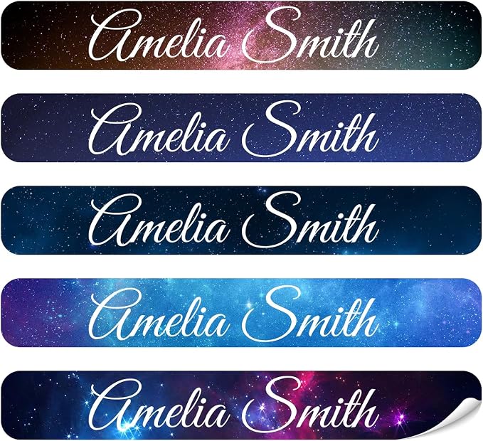 100 Pcs Personalized Name Labels for School Supplies Custom Waterproof Name Stickers Customized Daycare Water Bottles Pencil Labels(Sky)