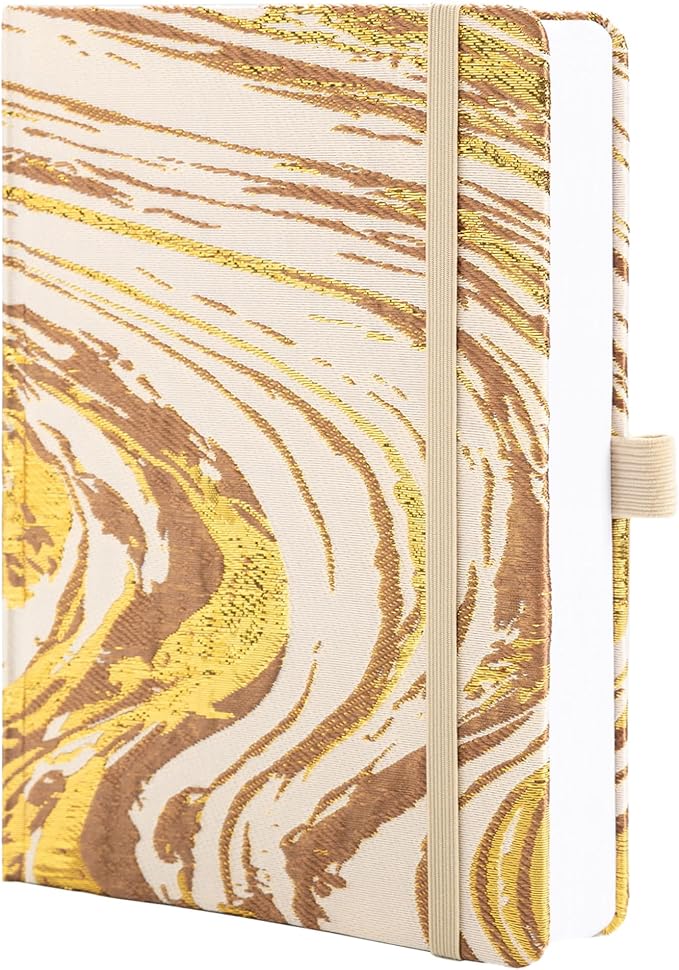 MGGAO Lined Journal Notebook, A5 Fabric Journal for Women Men