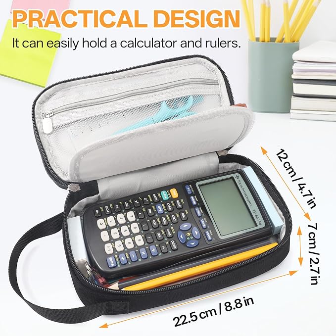 Pencil Case Large, High Capacity Canvas Big Pencil Pouch Organizer Holder | 5 Compartments Pockets Sturdy Zipper, Cute Pencil Case for School Office Student Teen