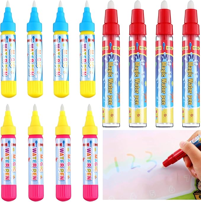 Outus 12 Pcs Water Drawing Doodle Pens, Replacement Water Markers Pens for Book Doodle Mat