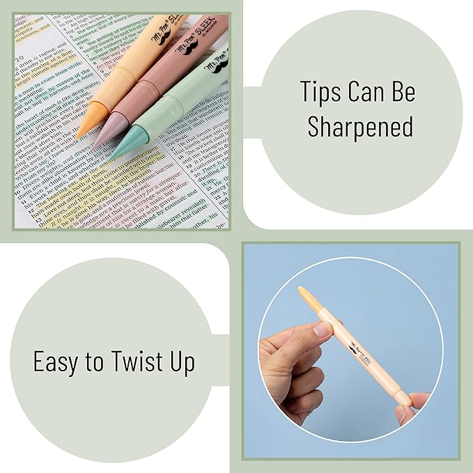Mr. Pen- No Bleed Gel Highlighters, Pastel Colors, 8 Pack, Bible Highlighters and Pens No Bleed, Bible Markers for Study, Journaling, School Supplies and Accessories