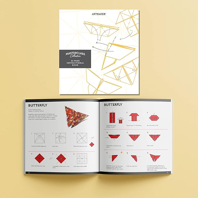 Hinkler Art Maker Masterclass Collection: Origami Techniques Kit - Beginner to Advanced Origami - Japanese Art - Origami Guide - Craft Kits - Arts and Craft for Adults
