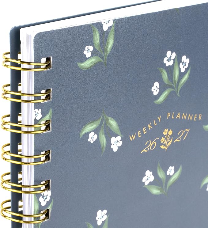 Cambridge Planner 2026-2027 Weekly & Monthly Academic 12-Month July-June, 5-1/2" x 8-1/2", Cherrywood Lane, Cosmo Garden (CL17-200A)