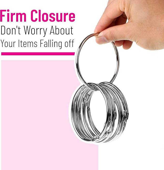 Mr. Pen- Loose Leaf Binder Book Rings, 3 Inch, 10 Pack, Metal Binder Rings for Index Cards, Flash Cards, Notebooks, Scrapbook, Keychains, School, Home, Office, Silver