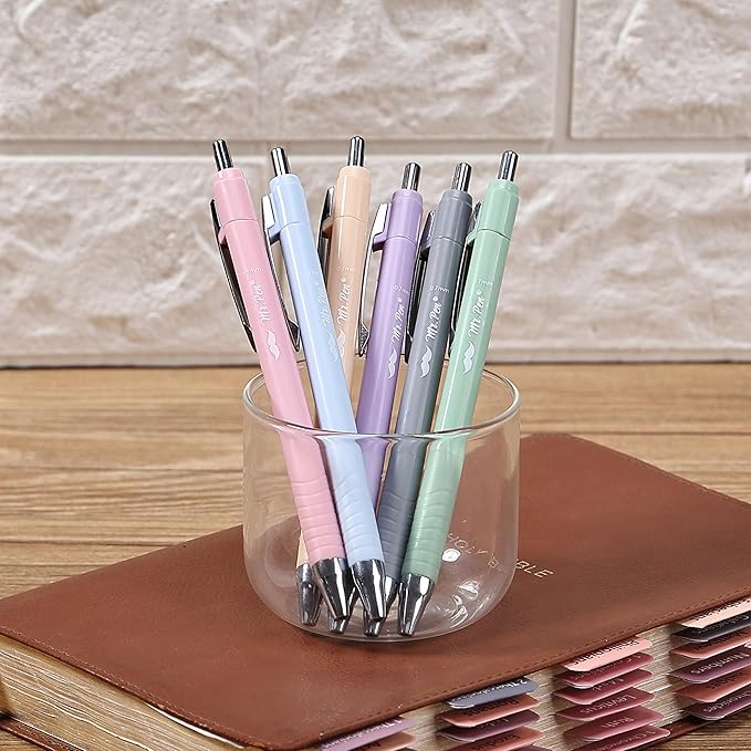 Mr. Pen- Retractable Bible Journaling Pens, 6 Pack, Colored Ink, Smooth Writing Pen, No Smear, Comfortable Grip, Ideal for Bible Journaling, Note-Taking, Writing & Daily Use