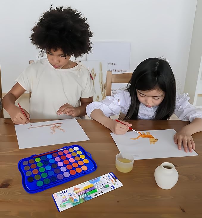36 Colors Watercolor Book with Paint，Beginner Watercolor Workbook Kit, Watercolors Workbook (36 Colors of Single Pigment)