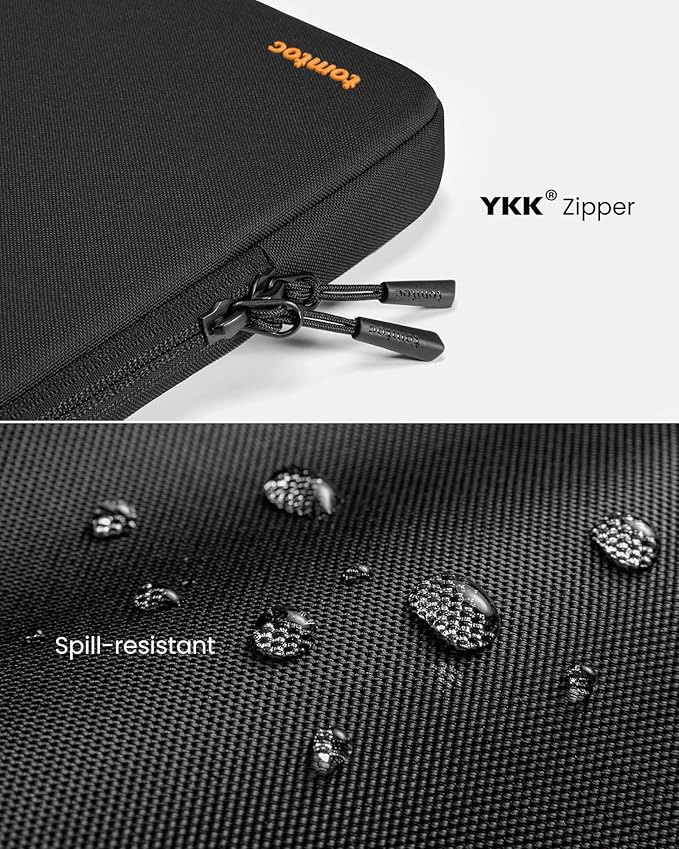 tomtoc 360° Protective Laptop Sleeve for 15-inch New MacBook Air M5/A3448 (2026), M4/A3241, M3/A3114, M2/A2941, Water-Resistant Laptop Case Fits 15-inch MacBook Pro A1990 A1707 & Surface Laptop AI PC