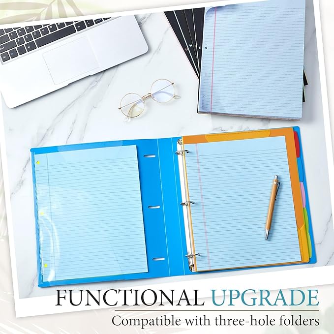 MotiMind 3 Pack 8.5" x 11" Top Spiral Notebook with 3 Hole Punched Blue Legal Pads College Ruled Notepad 50 Sheets Hard Cardboard Paper Wirebound Notepad for Office School Business